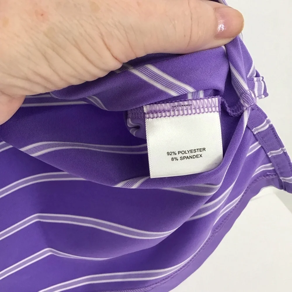 Peter Millar Sport Performance Polo Short Sleeve Shirt Career Purple Size L